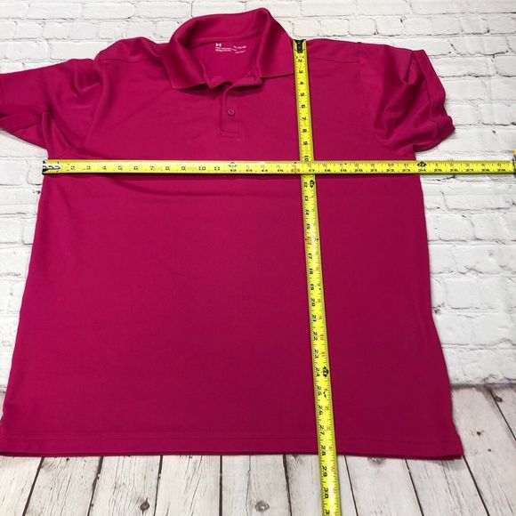 Under Armour Men Short Sleeve Golf Polo Shirt Top Size XL X-Large Pink B244 -21 - Picture 2 of 12